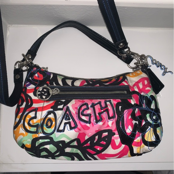 VINTAGE Coach Poppy Groovy Crossbody Bag - Picture 2 of 11